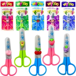 Tijeras escolares ambidiestras con funda protectora de 12 cm