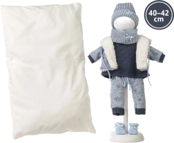 Llorens conjunto de ropa para muñeca New Born 40–42 cm, juego de 6 piezas con cojín reversible