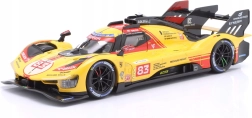 Bburago Ferrari 499P LMH 1:24 amarillo n.º 83 – 24h Le Mans 2024