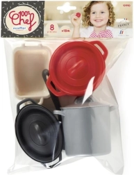 Juego de ollas para cocinar para pequeñas cocineras