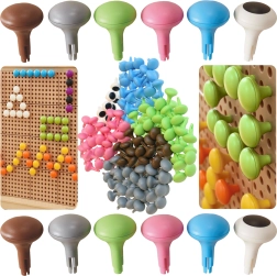 Masterkidz clavijas de colores Jumbo para tablero STEM 128 uds. - 6 colores