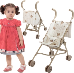 Woopie cochecito para muñecas con estampado de ositos