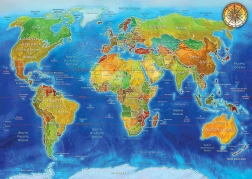 Puzzle ART PUZZLE mapa política del mundo 2000 piezas