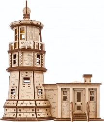 Ugears rompecabezas mecánico de madera 3D faro Split Rock