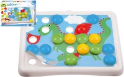 Juego de mosaico con clavijas grandes para los más pequeños 3,2 cm, 36 piezas y 7 plantillas