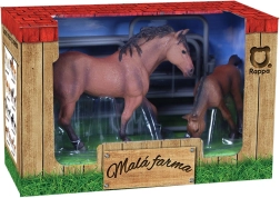 Set de caballos de plástico con corral Mi pequeña granja