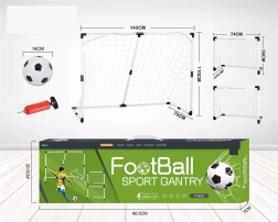 Portería de fútbol 2 en 1 para niños con balón y bomba