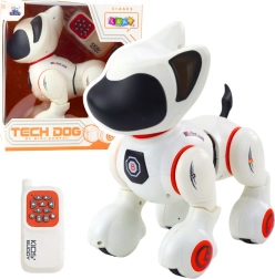 Perrito robótico interactivo con control remoto – blanco/naranja