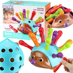 Woopie erizo Montessori – juego motriz y clasificador de colores y números 4 en 1