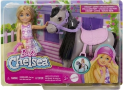 Barbie Chelsea con poni – set de juego ecuestre con casco