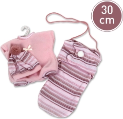 Conjunto para muñeca Llorens 30 cm – set de 3 piezas con bolsa