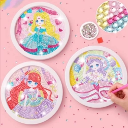 Pintura diamante 20 × 20 cm con marco redondo