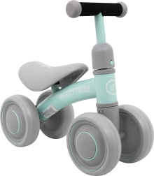 Bicicleta sin pedales infantil PETTYTRIKE de cuatro ruedas – Verde