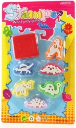 Set de sellos de dinosaurios 6 uds con almohadilla