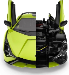 Lamborghini Sian verde modelo 1:18 de Rastar - coche teledirigido con body kit