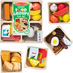 Set de alimentos de madera FOOD GROUPS 25 piezas