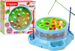 Juego de pesca para niños con estanque giratorio, luces y sonidos – azul