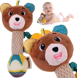 Sonajero y mordedor de peluche con animalito para bebés