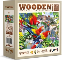 Puzzle de madera Isla de los loros, 505 piezas, WOODEN CITY
