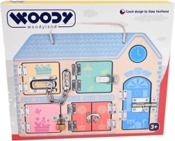 Tablero educativo de actividades con cierres WOODYLAND