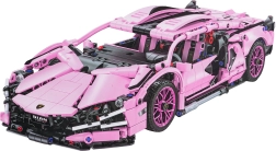 Set de construcción de coche deportivo rosa de 1280 piezas