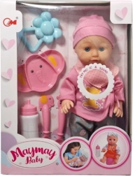 Muñeca bebé que hace pipí con accesorios