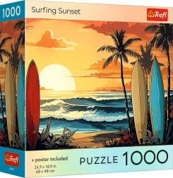 Puzzle Trefl Surf al atardecer 1000 piezas