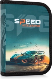 Estuche escolar de una sola capa con motivo de coche Oxybag