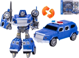 Coche de policía que se transforma en robot 31 cm