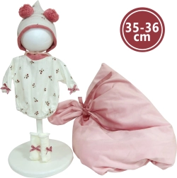 Ropa para muñeca New Born 35–36 cm con manta y accesorios