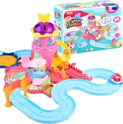 Set de juego interactivo con hámster: divertida pista con parque de comida rápida