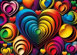 Puzzle corazones de colores 1000 piezas