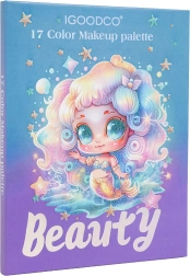 Set de maquillaje infantil de sirena en paleta azul