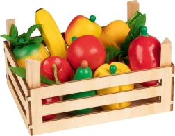 GOKI Caja de madera con frutas y verduras