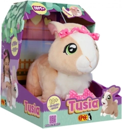 Conejito de peluche interactivo Tusia con lazo