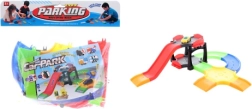 Garaje de plástico con pista para niños