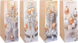 Bolsa de regalo para botella Navidad M 12 × 35 × 9 cm