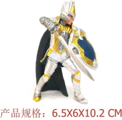 Figura de caballero con armadura blanca