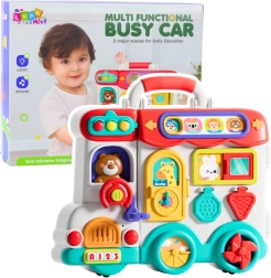Coche educativo interactivo con luces y sonidos, multicolor