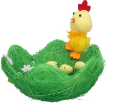 Nido decorativo verde 19 × 19 × 8 cm