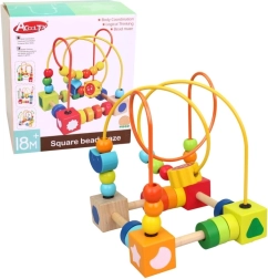 Laberinto motriz de madera para niños
