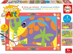 Educa pintura por números dinosaurio