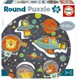 Educa puzzle redondo del espacio, 28 piezas