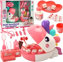 Woopie set de pequeño dentista: cabeza de unicornio con accesorios