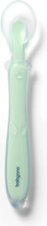Cucharita de silicona para bebé BABYONO, menta, desde los 6 meses