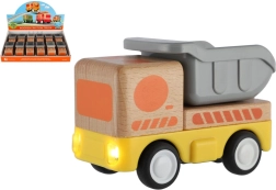 Camioncito de madera con impulso de inercia 11 cm