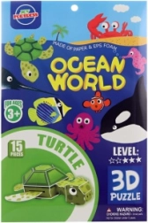 Rompecabezas 3D de espuma tortuga