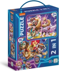 Puzle infantil Patrulla Canina Patas salvan el mundo 2 en 1