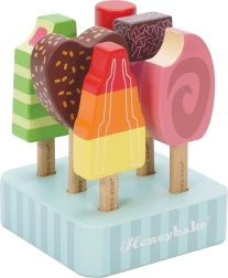 Piruletas de hielo de madera con soporte Le Toy Van - 6 unidades