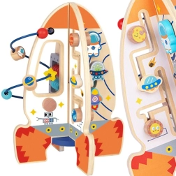 Gran cohete educativo multifuncional de madera de Tooky Toy